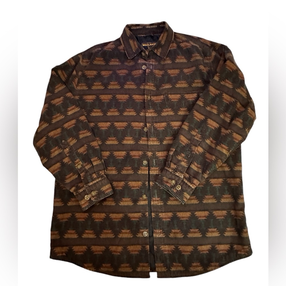 Vintage Men’s Woolrich Mustang Southwest Blanket Flannel Size Large